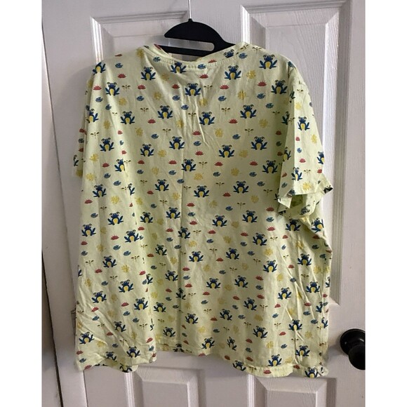 Catalog Favorites  Women’s V neck T Shirt Plus Size 2X Frogs Lime Green - Picture 3 of 6